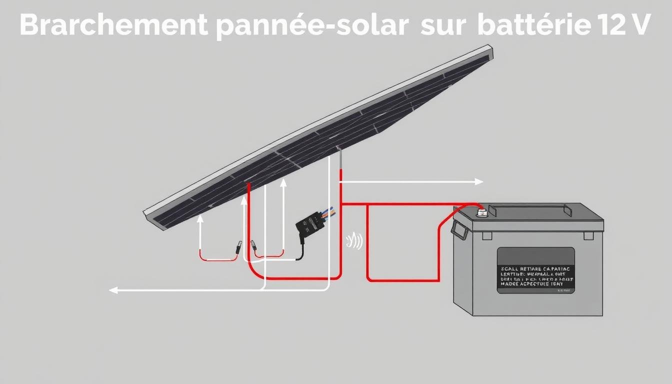 branchement panneau solaire sur batterie 12v